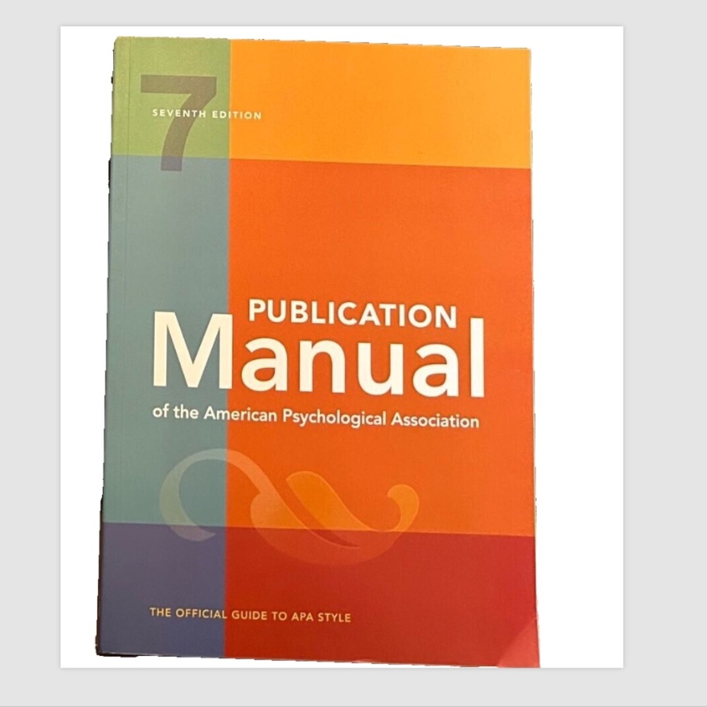Publication Manual of the American Psychological Association